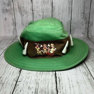 Disney Animal Kingdom Green Safari Hat Shark Teeth Youth Size Mickey Mouse